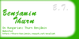benjamin thurn business card
